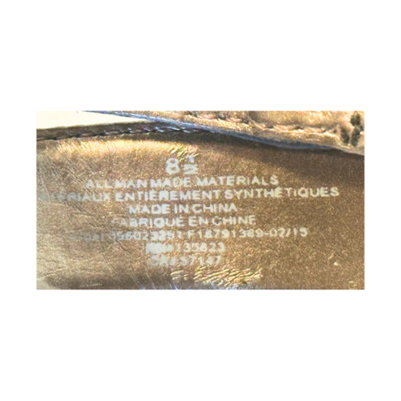 Sam & Libby Black Silver Strappy Wedge Sandals Size 8.5 - Picture 10 of 10